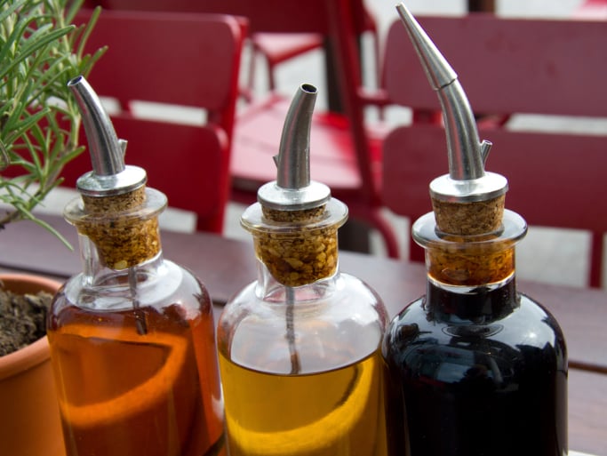 an assortment of vinaigrettes