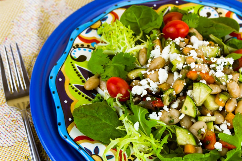 salad with pine nuts and veggies