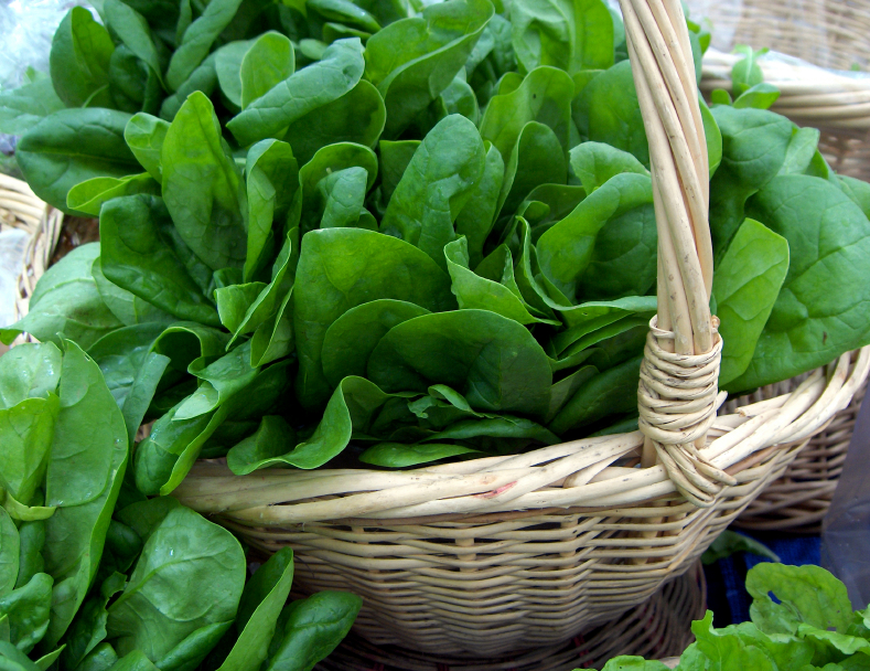 basket of spinach
