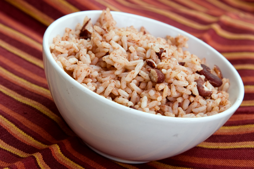 kidney beans and brown rice