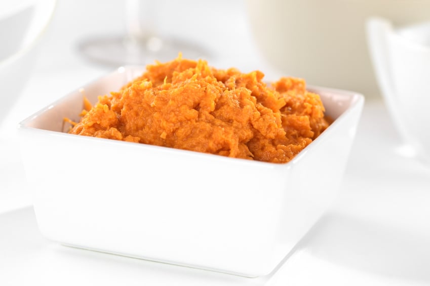 mashed sweet potatoes in a bowl