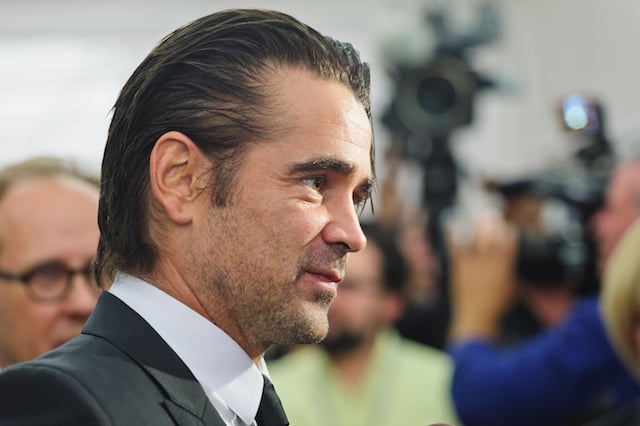 Colin Farrell faces the cameras at the premiere of "Miss Julie" 