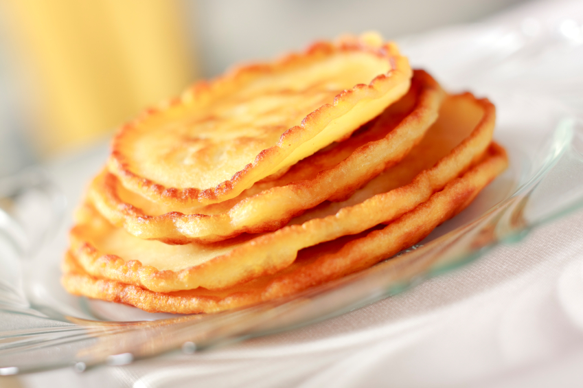 Pile of pancakes, sweet potato