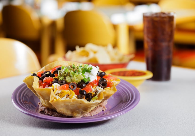 Taco Salad Cup, Cheese, Olives