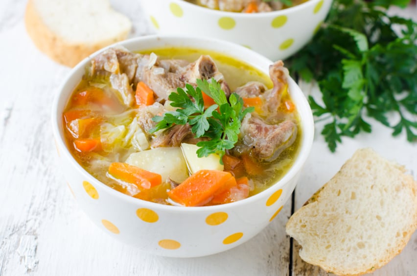 Turkey soup, vegetables, stew