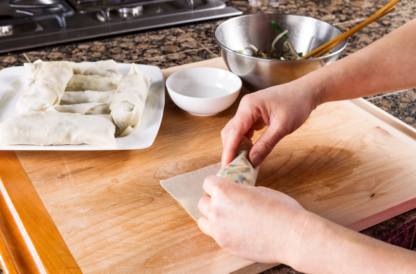 Cooking Spring Egg Rolls