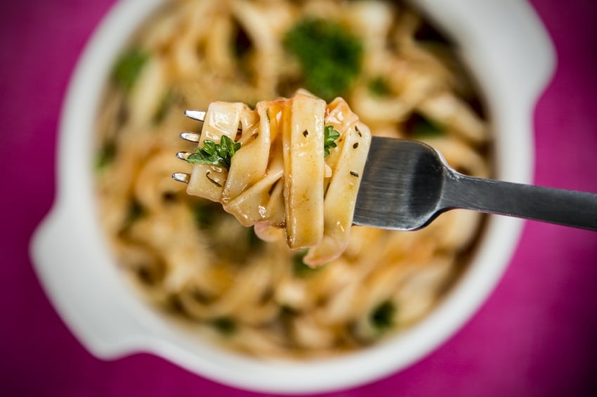 pasta, noodles, fork