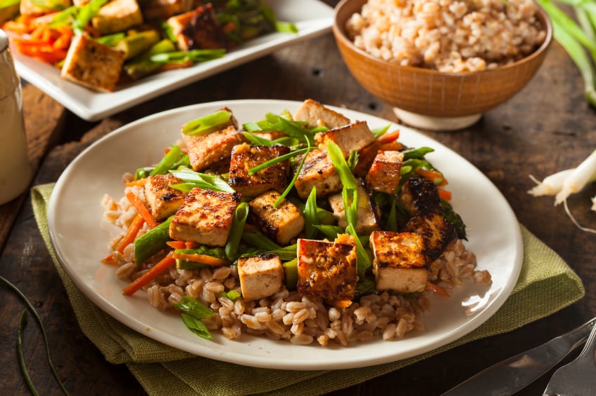 Tofu Stir Fry, Rice