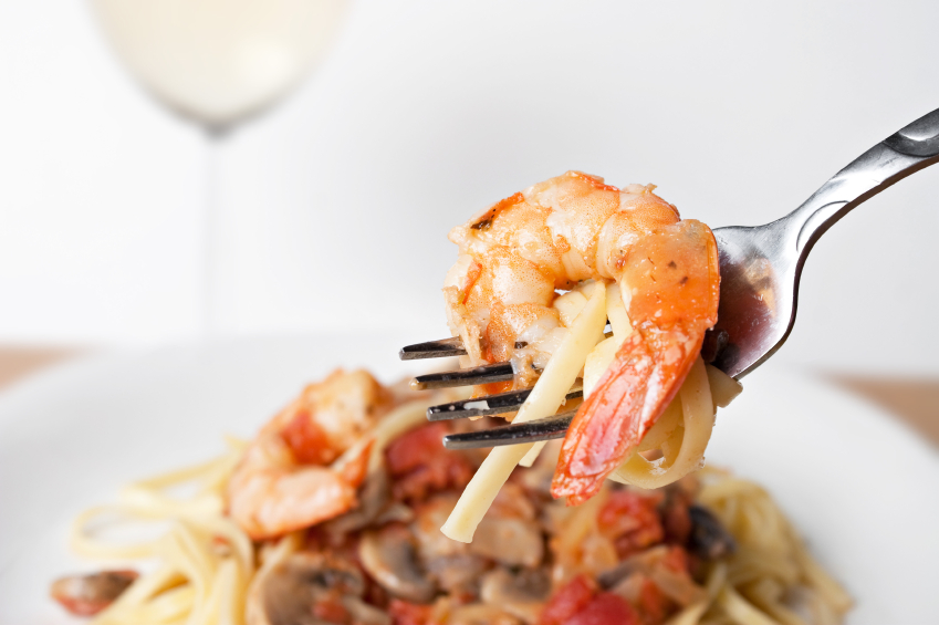 Shrimp Scampi, noodles, pasta