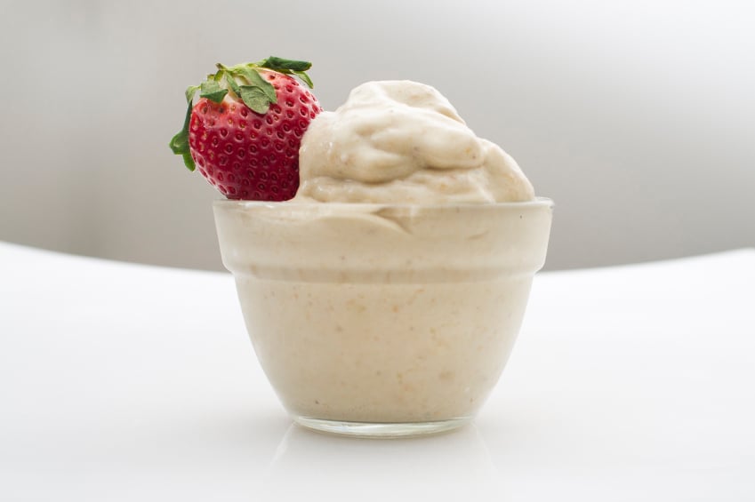banana ice cream is one of several high-protein desserts you can eat