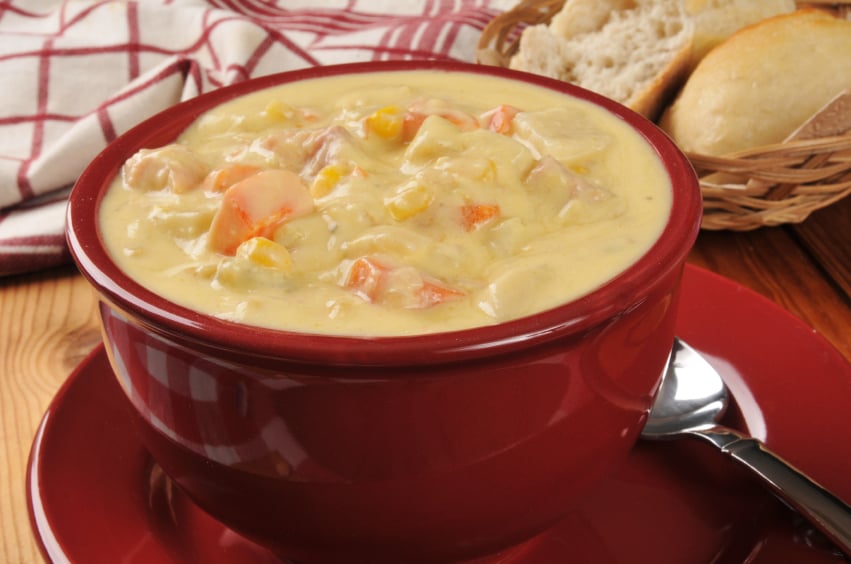 Chicken corn chowder soup