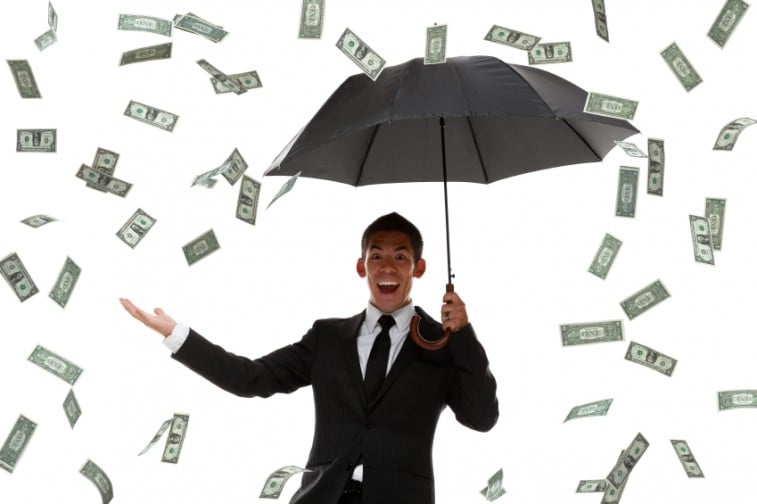 raining money