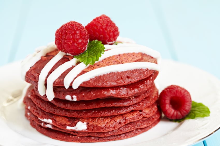 red velvet pancakes