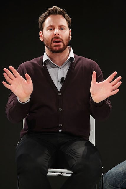 Napster cofounder Sean Parker speaks at a Spotify event on December 6, 2012