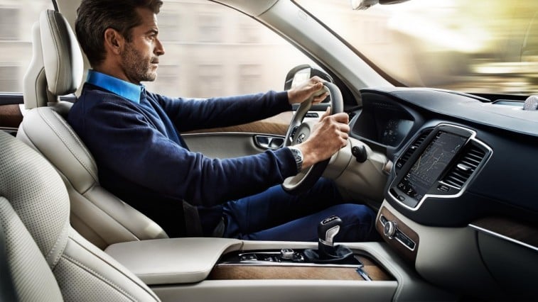 View of Volvo XC90 interior