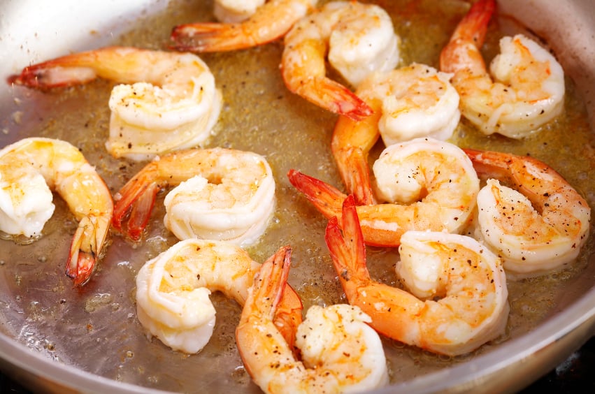 Cooking shrimp