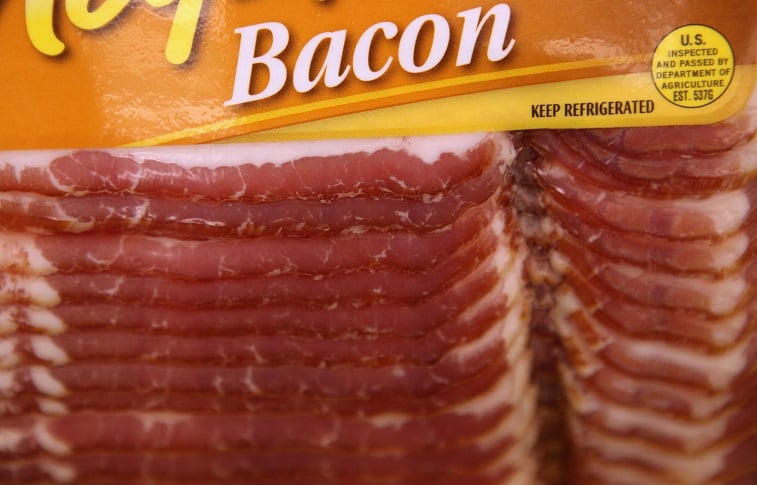 A package of bacon is displayed on a shelf - Justin Sullivan/Getty Images