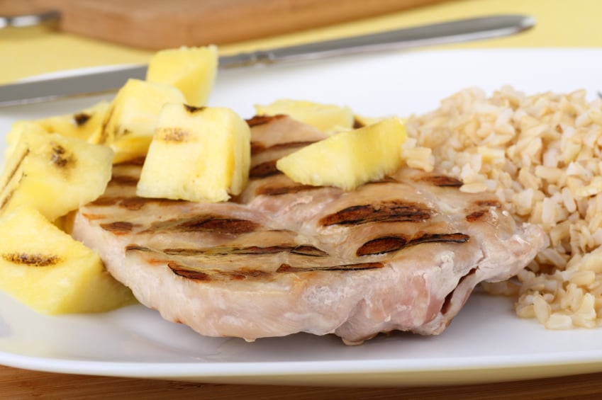 Grilled Pork Loin, pineapple