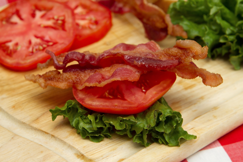 bacon, lettuce, and tomato