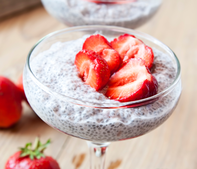 Chia Pudding with Strawberries