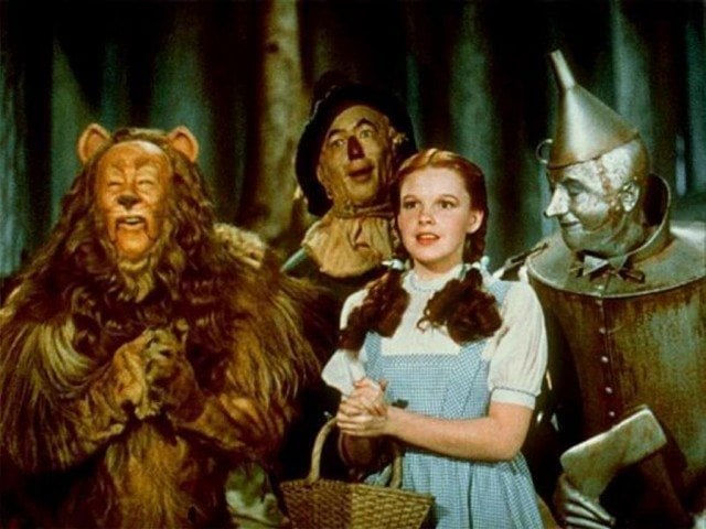 The main cast of The Wizard of Oz movie