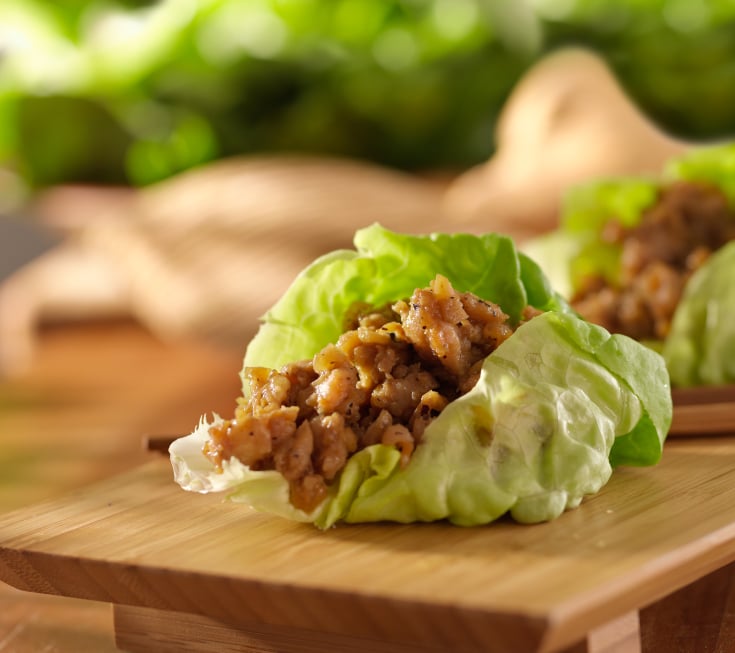 chicken and lettuce wraps