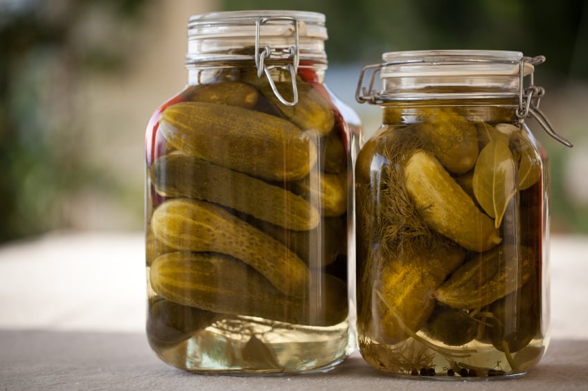 jars of pickles 
