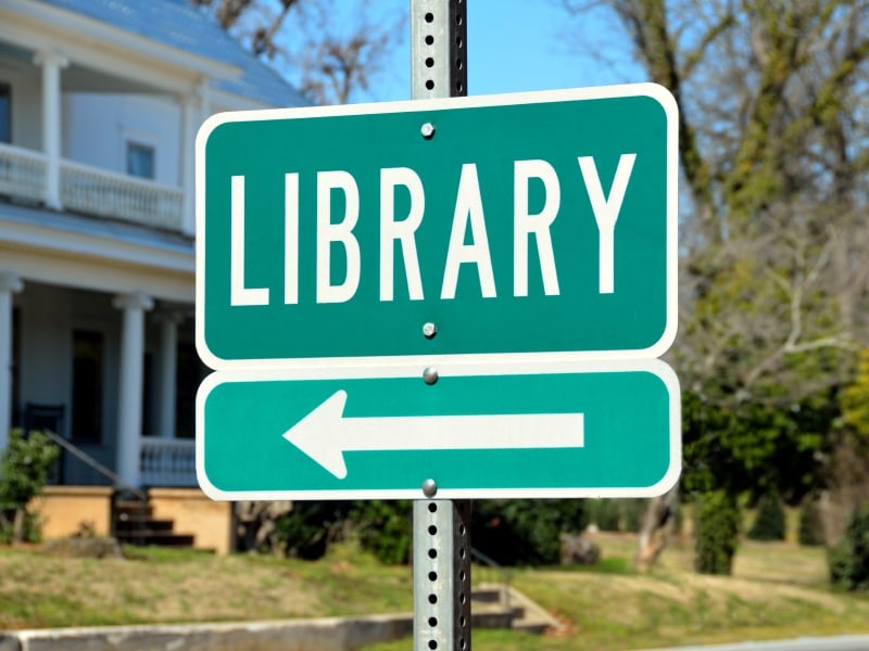library street sign
