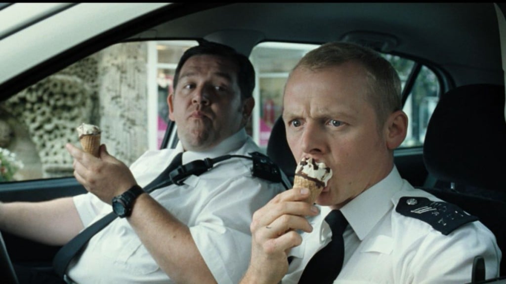 Nick Frost and Simon Pegg in 'Hot Fuzz'