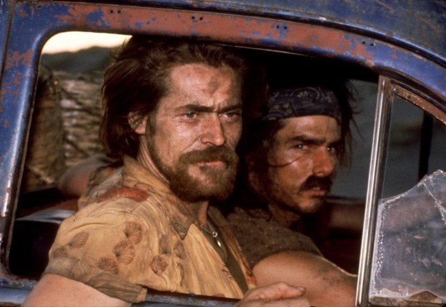 Willem Dafoe and Tom Cruise in Born on the Fourth of July