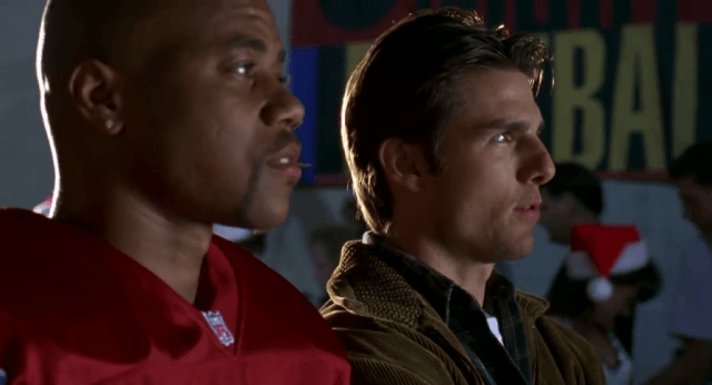 Cuba Gooding Jr. and Tom Cruise in Jerry Maguire