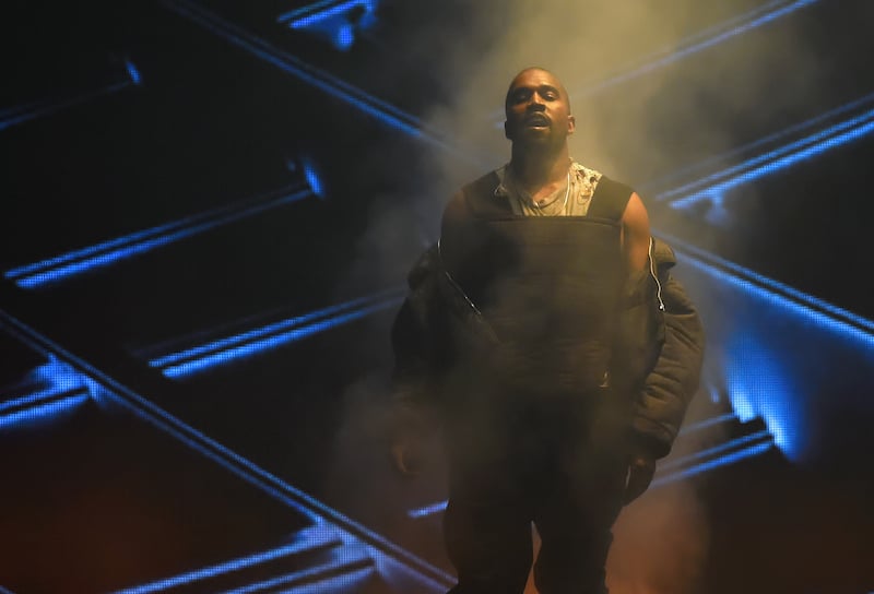 Kanye West performs during the 2015 Billboard Music Awards