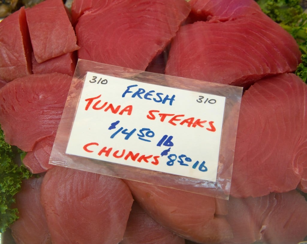 raw tuna steaks 