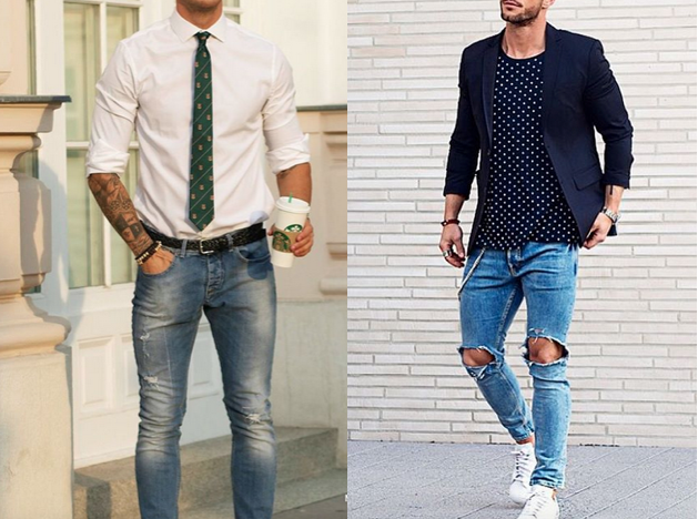 ripped jeans business casual