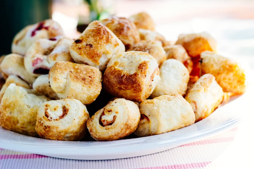 Ham and cheese pretzel pinwheels