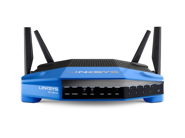 LinksysWRT1900ACRouter_Front_Final image Wi-Fi router