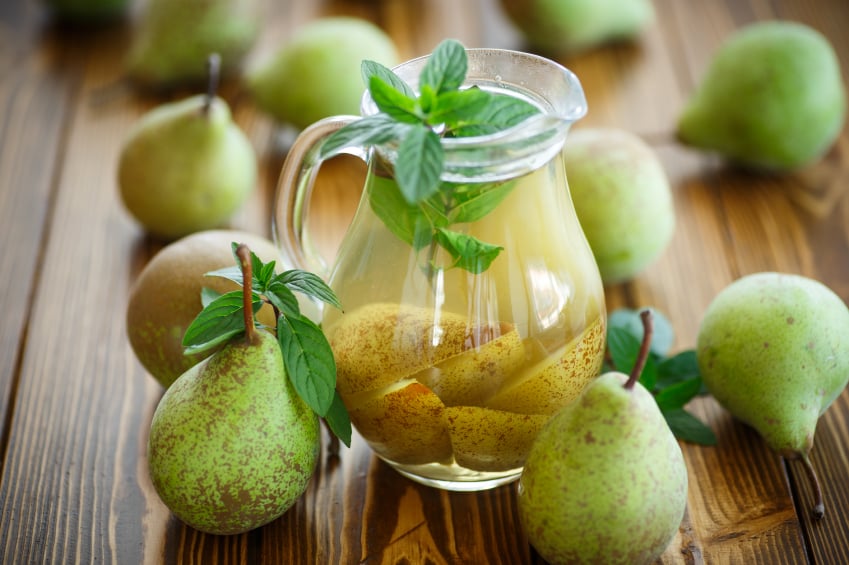 pear cocktail, infused