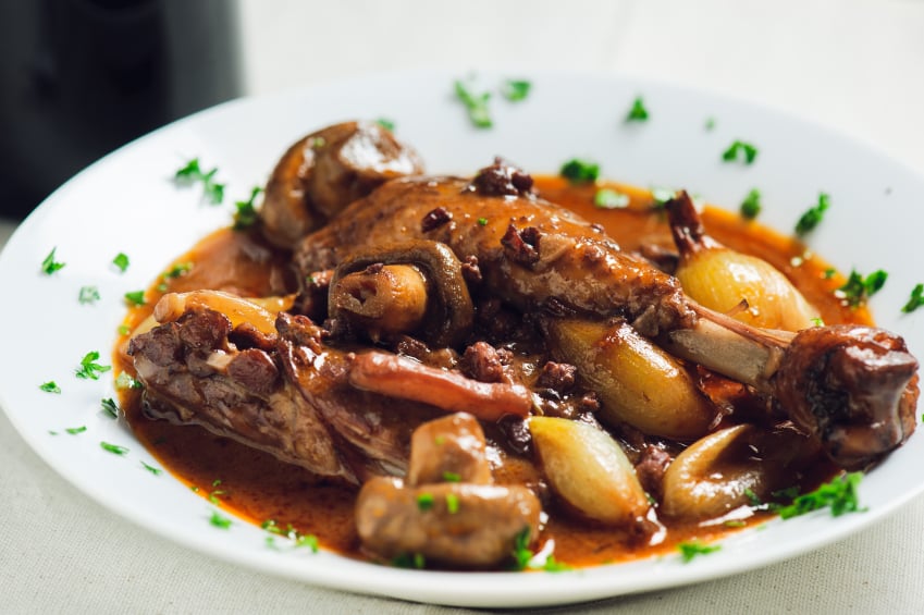 coq au vin chicken stew