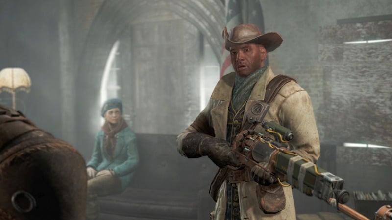 Preston Garvey says, "Another settlement needs our help," in Fallout 4.