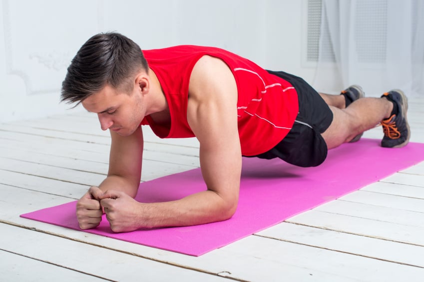 yoga mat with exercises on it