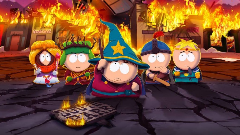 The South Park kids in their first video game.