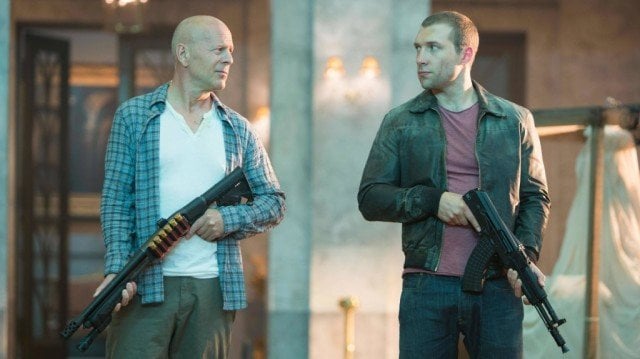 Bruce Willis and Jai Courtney in 'A Good Day to Die Hard'