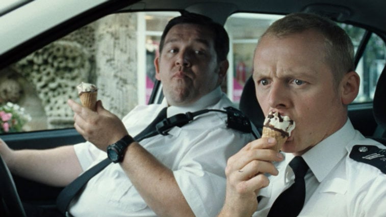 Nick Frost and Simon Pegg in 'Hot Fuzz'