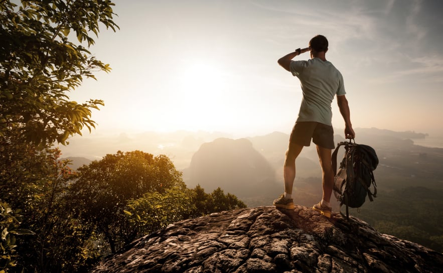 hike, view, vacation