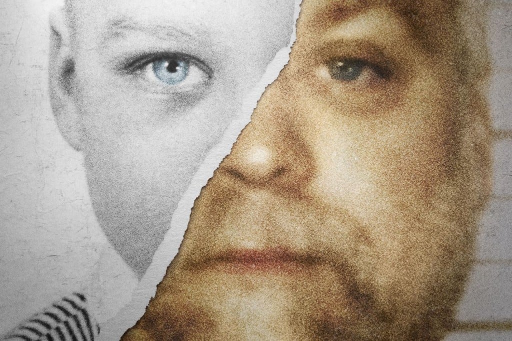 Making a Murderer show photo, a man with a torn photo of a young boy