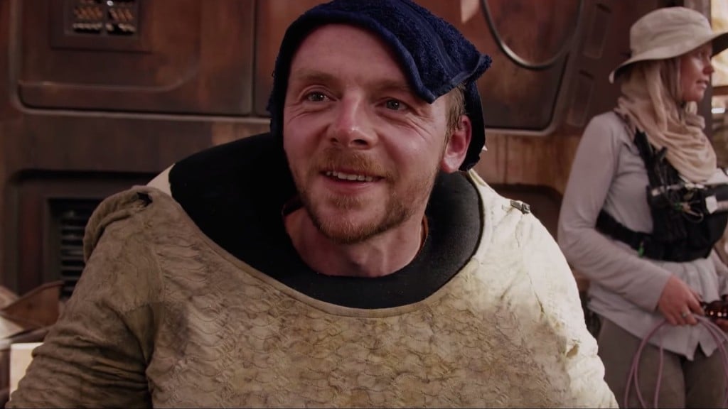Simon Pegg in Star Wars: The Force Awakens