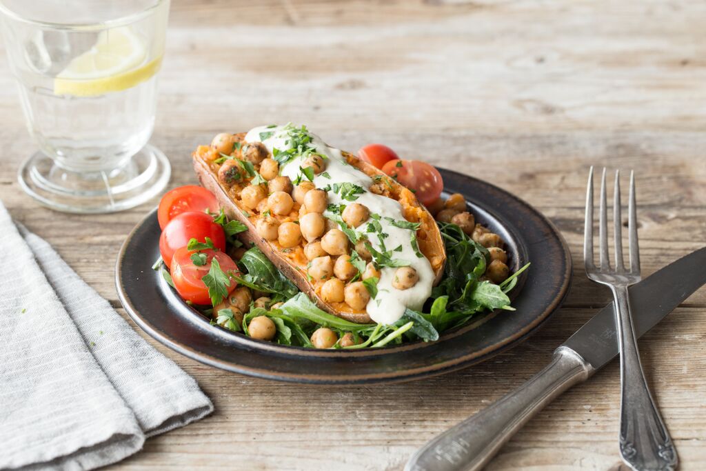 Roasted Sweet Potato Boats