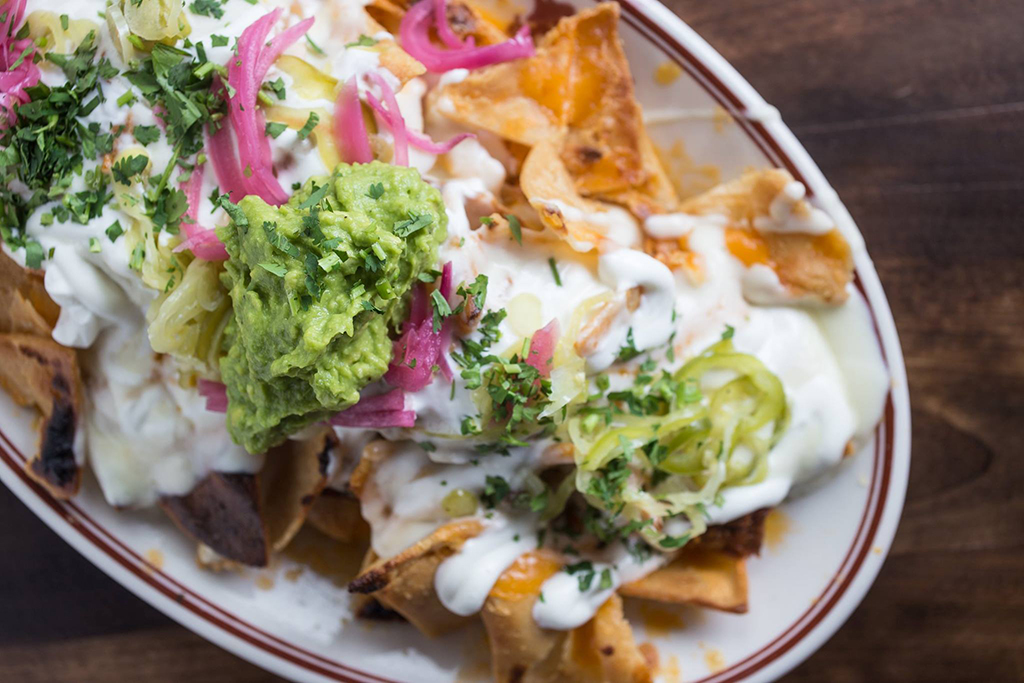 Nachos with guacamole at Little Goat Diner in Chicago