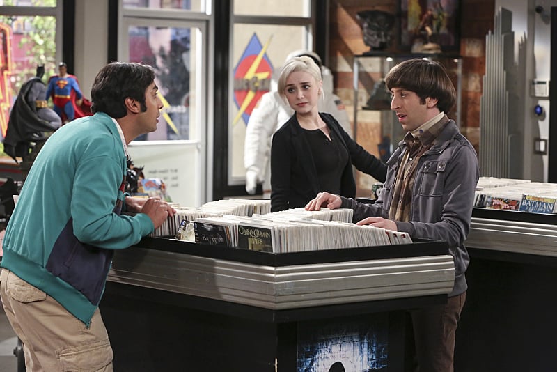 "The Meemaw Materialization" -- Raj (Kunal Nayyar, left) meets a new girl at the comic book store who makes him question his relationship with Emily, on THE BIG BANG THEORY, Thursday, Feb. 4 (8:00-8:31 PM, ET/PT), on the CBS Television Network. Also pictured: Alessandra Torresani (center) and Simon Helberg (right) Photo: Michael Yarish/Warner Bros. Entertainment Inc. é 2016 WBEI. All rights reserved.