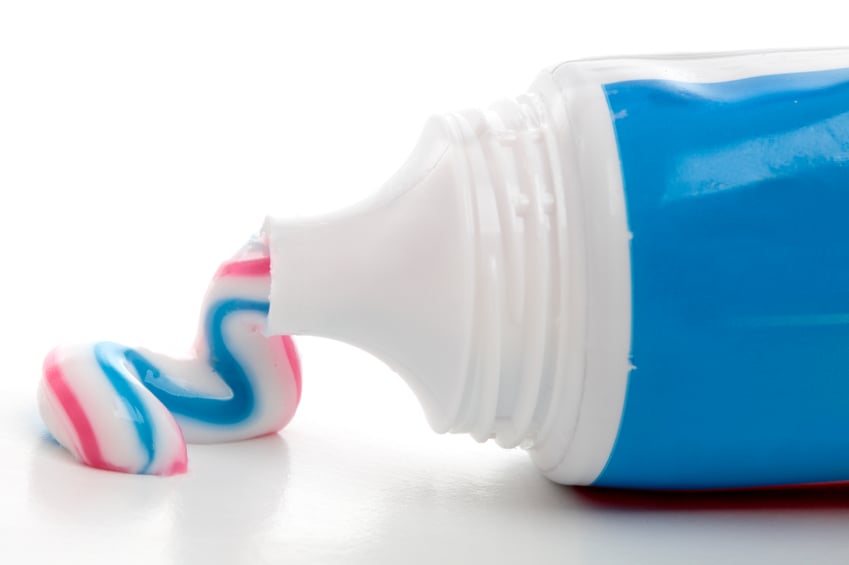 Dental Health Toothpaste on white background